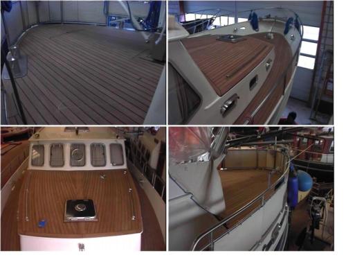 Teakdekken Blauwe  hand kotter